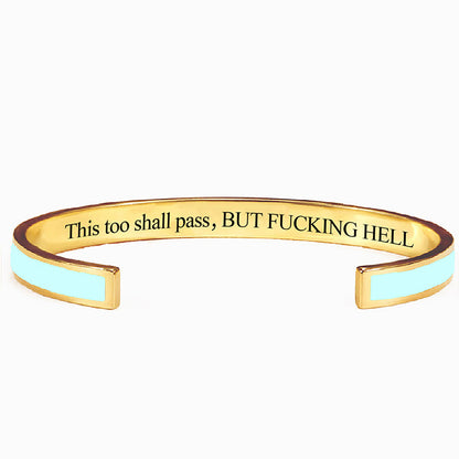 This Too Shall Pass Color Cuff Bracelet