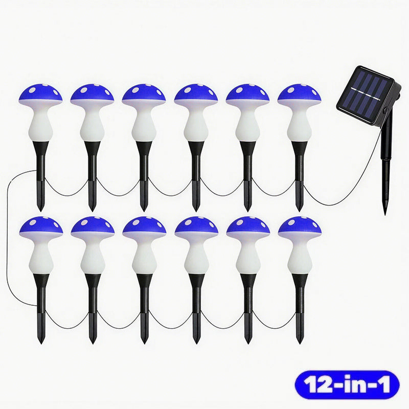 LED Solar Mushroom Lights for Garden Courtyards