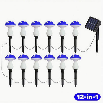 LED Solar Mushroom Lights for Garden Courtyards