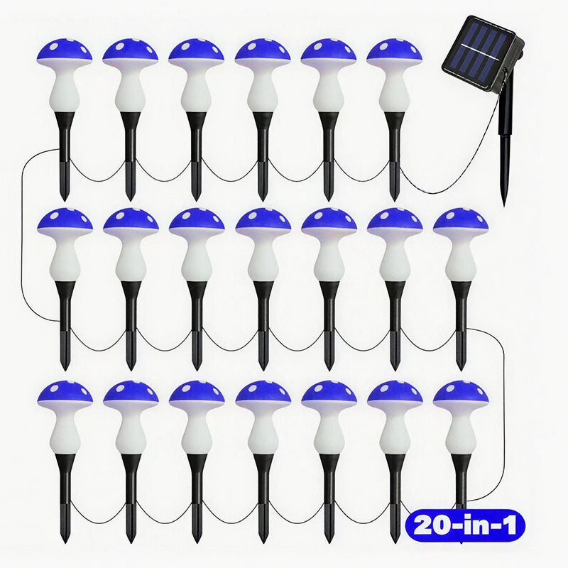 LED Solar Mushroom Lights for Garden Courtyards