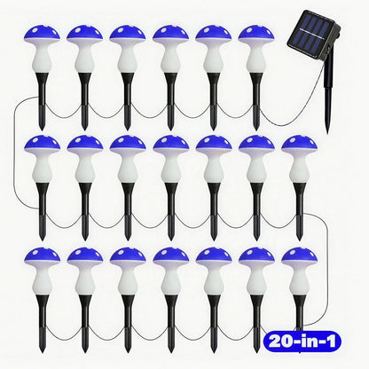 LED Solar Mushroom Lights for Garden Courtyards