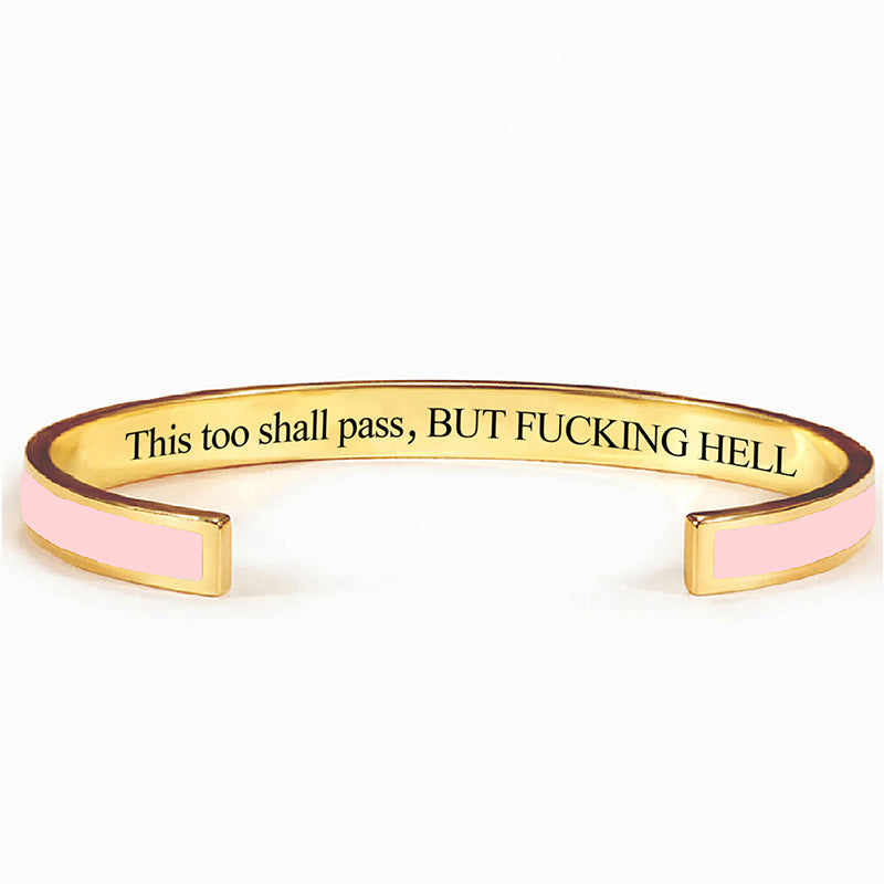 This Too Shall Pass Color Cuff Bracelet