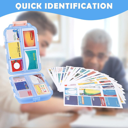 🔥147 Pcs Medicine Labels, DIY Mini Pill Case Labels(Travel Favorite!)