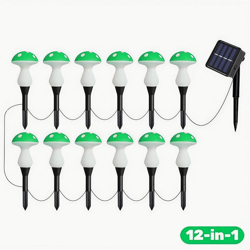 LED Solar Mushroom Lights for Garden Courtyards