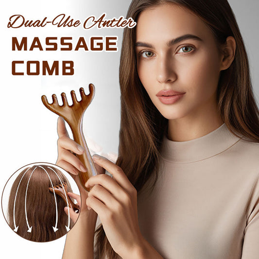 🦌 Dual-Use Antler Massage Comb | Full-Body Relaxation in One Stroke! 🛀✨