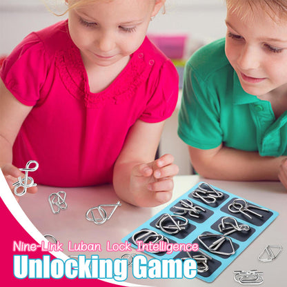 👨Metal Brain teaser Puzzles Ring Educational Toys