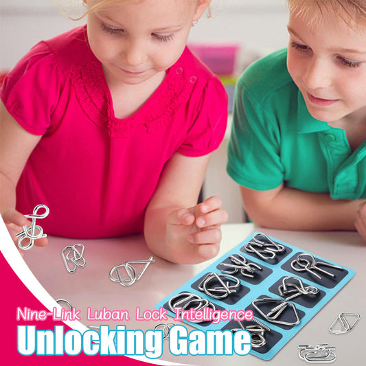 👨Metal Brain teaser Puzzles Ring Educational Toys