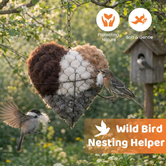 🔥LAST DAY 50% OFF - 🕊️🏡Handmade Natural Alpaca Fiber Bird Nesting Heart❤️A Cozy Gift for Birds
