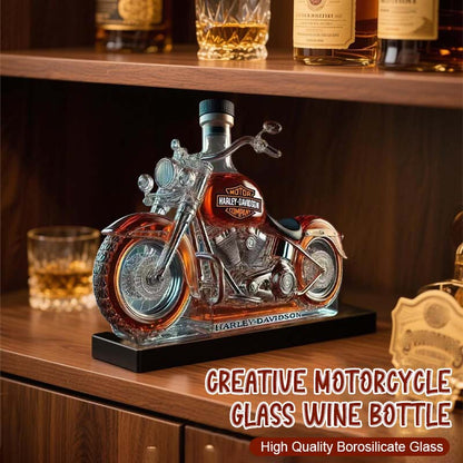🏍️Creative Motorcycle Glass Wine Bottle