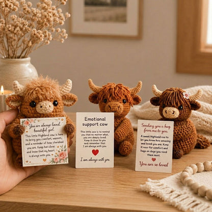 🐮Emotional Support Cow-Handmade Comfort Companion