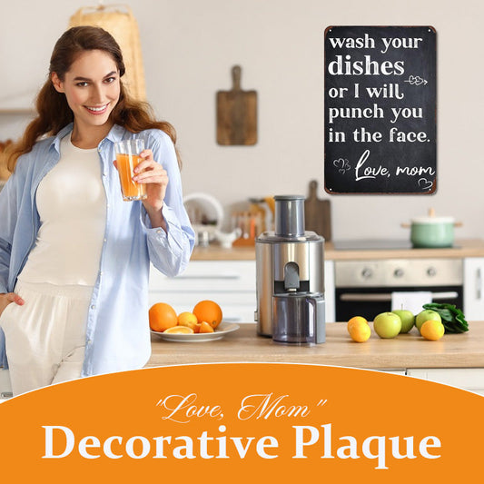 "Wash Your Dishes" Decorative Plaque