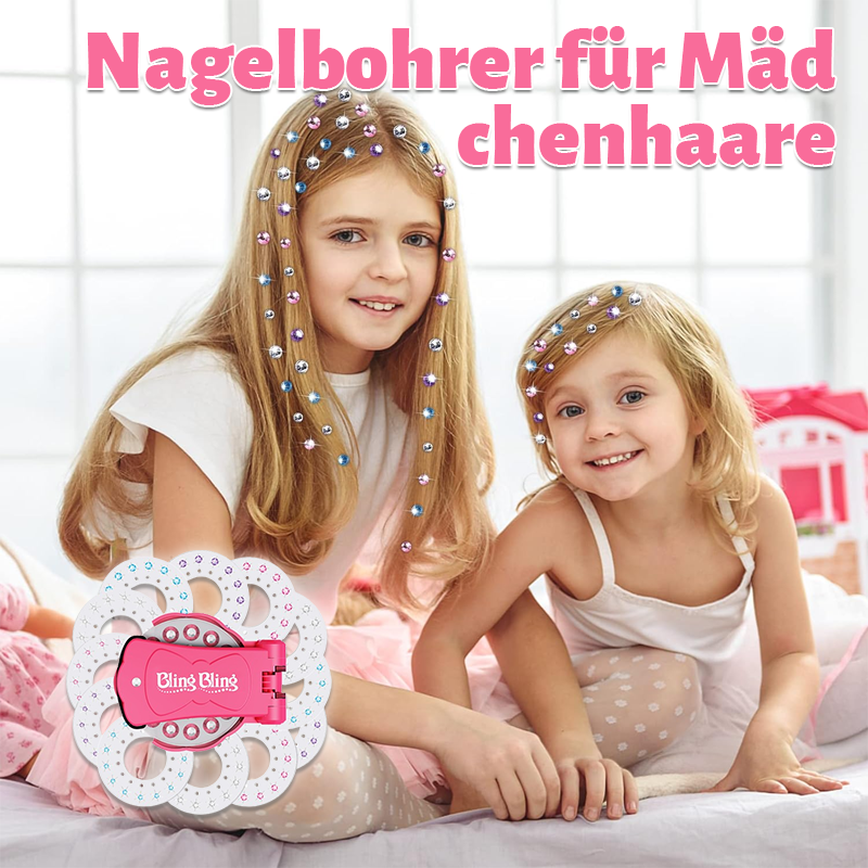 ✨Glitter Diamond Styling Tools Hair Gemstone Styling Set to light up girls' hair, clothes, accessories, No Heat Required Hair Styling Accessories