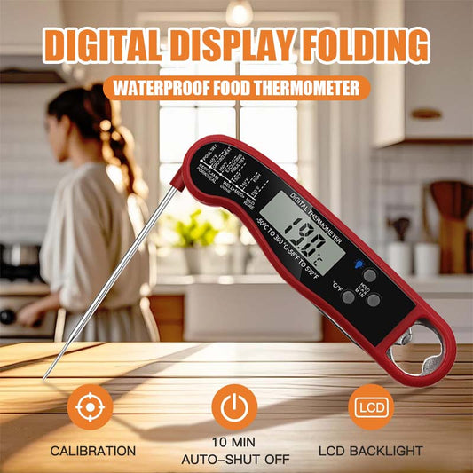 🌟 Digital Display Folding Waterproof Food Thermometer 🌟