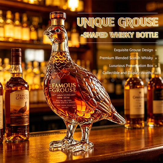 The Famous Grouse 130th Anniversary Edition - Unique Grouse-Shaped Whisky Bottle