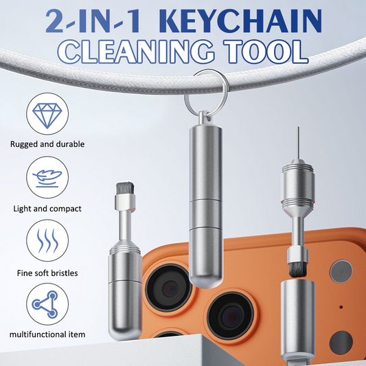 🔑✨ 2-in-1 Keychain Cleaning Tool