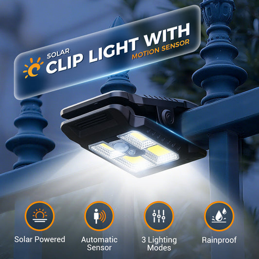 🌿 Solar clip light with motion sensor – 🔥 Perfect for gardens, balconies, and patios! 🏡✨