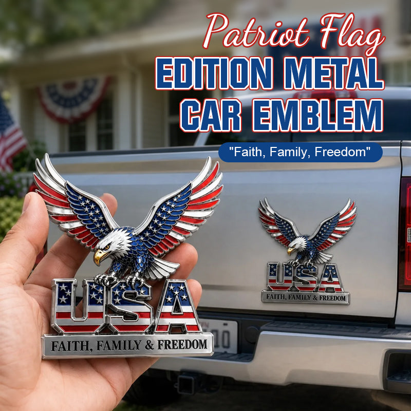 🦅🇺🇸250th Anniversary 49% OFF - ★USA Faith, Family & Freedom★ Metal Embl
