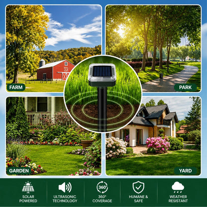 🌸HOT Sale 50% OFF☘️Solar Powered Waterproof Screw Mole Repellent