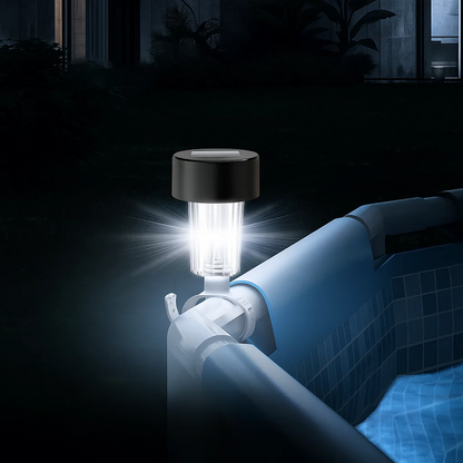 6 Pcs Pool Solar Lights for Framed Above Ground Pools Waterproof Solar Light Outdoor Swimming Pool Fence Decorations Pool Accessories Colorful Light Night Lights
