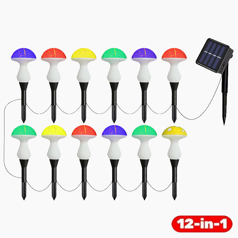 LED Solar Mushroom Lights for Garden Courtyards