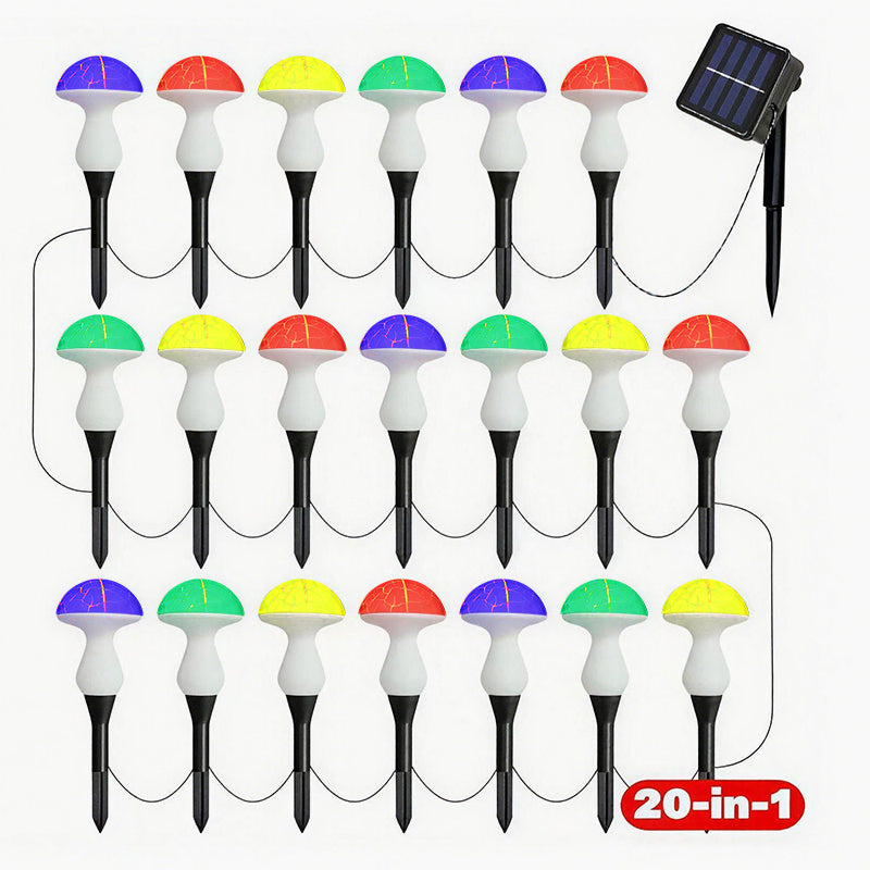 LED Solar Mushroom Lights for Garden Courtyards