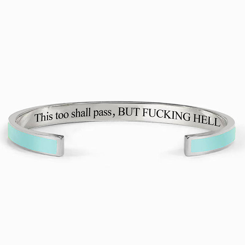 This Too Shall Pass Color Cuff Bracelet