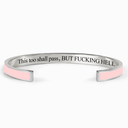 This Too Shall Pass Color Cuff Bracelet