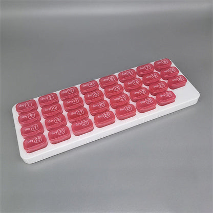 💊31 Days Pill Box-Monthly Pill Organizer-Arthritis-Friendly Easy-Open Lids
