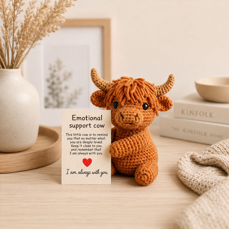 🐮Emotional Support Cow-Handmade Comfort Companion