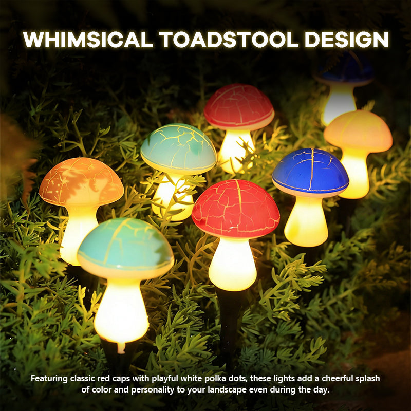 LED Solar Mushroom Lights for Garden Courtyards