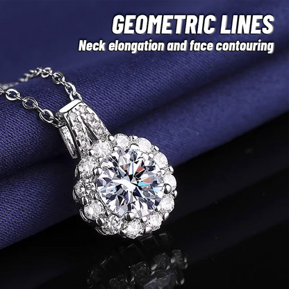 🔥🔥S925 Sterling Silver zircon Sunflower Pendant Necklace