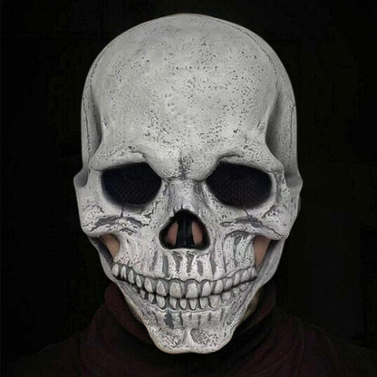 Full Head Skull Mask with Movable Jaw