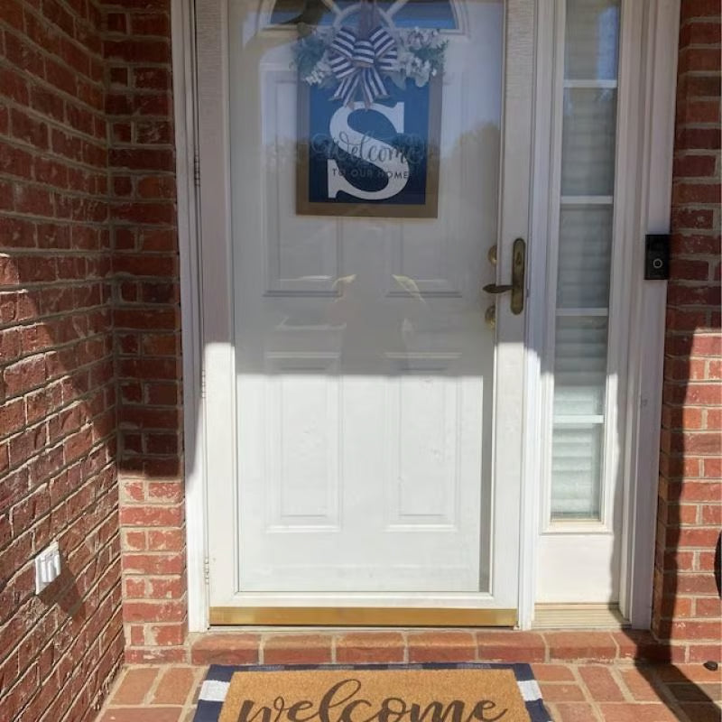Letter & Leaf Design Door Hanger, Personalized Welcome Door Hanger, Home Decor for Front Door, Festive & Party Supplies Gift, Party Decoration Supplies Ornaments