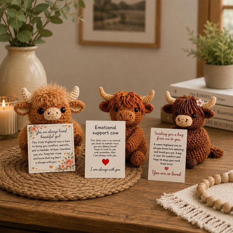 🐮Emotional Support Cow-Handmade Comfort Companion