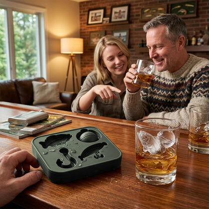 🎣❄️Fishing-Themed Ice Cube Mold Set – Creative Ice Tray for Drinks