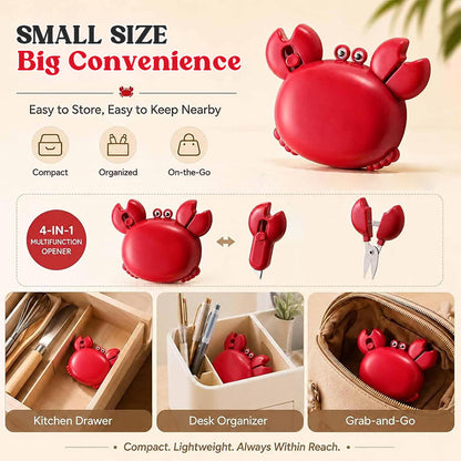 3-in-1 Multifunctional Crab Bottle Opener