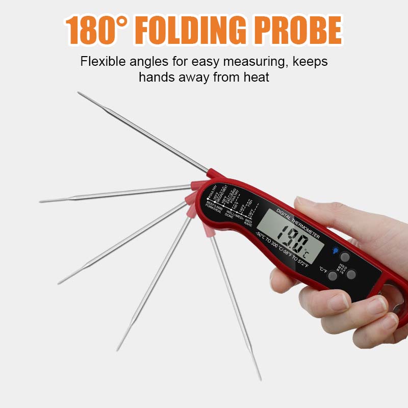 🌟 Digital Display Folding Waterproof Food Thermometer 🌟