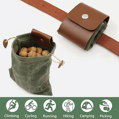 Leather & Waxed Canvas Pouch