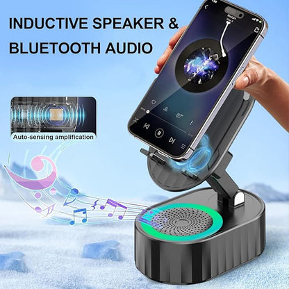 💥🔥2025 Upgraded Cell Phone Stand with Induction Speaker/Power Bank/Atmosphere Light