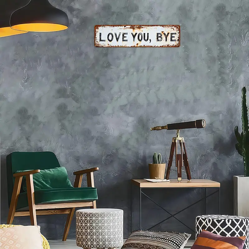 🔥Last Day 49% OFF - ❤️ LOVE YOU, BYE – Vintage Metal Wall Sign