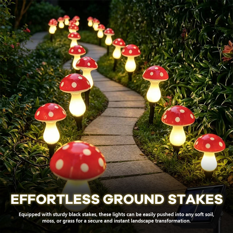 LED Solar Mushroom Lights for Garden Courtyards