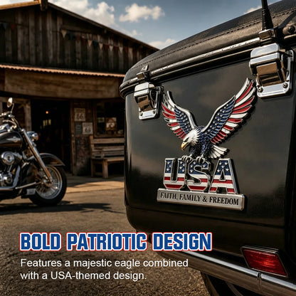 🦅🇺🇸250th Anniversary 49% OFF - ★USA Faith, Family & Freedom★ Metal Embl