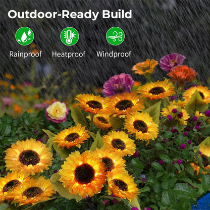 🌻 Solar-Powered Sunflower Garden Stake Lights
