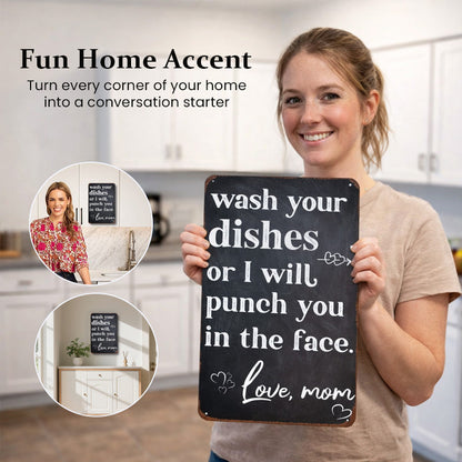 "Wash Your Dishes" Decorative Plaque