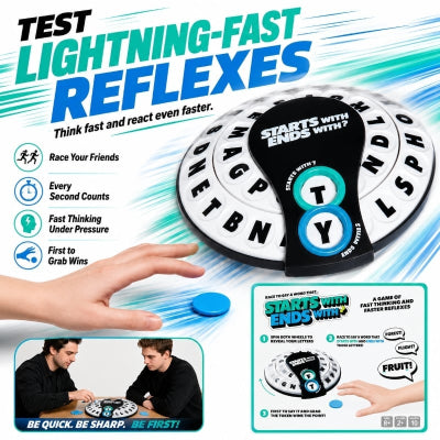 🎲Spin & Shout Word Game – Fast-Paced Family Game with Letter Wheels, Spinner Device & 20 Tokens