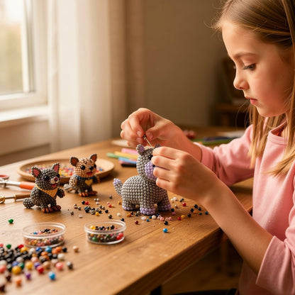 ✨Last Day 49% OFF✨-🧵✨ Tiny 3D Beaded Animal DIY Kit