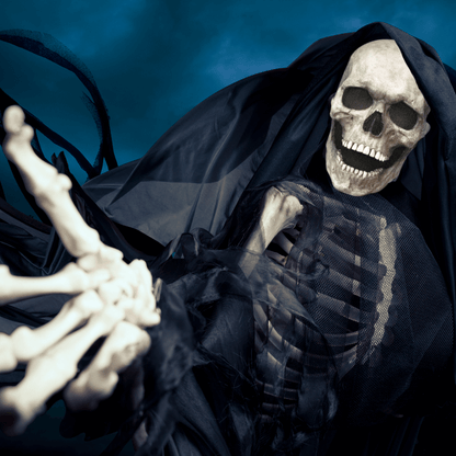 Full Head Skull Mask with Movable Jaw