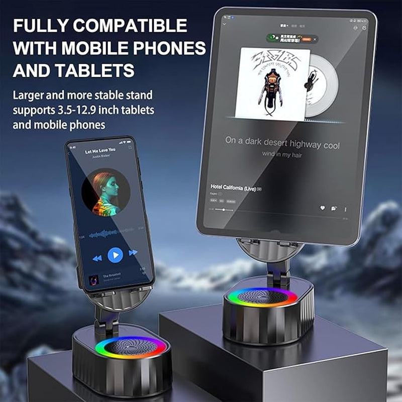 💥🔥2025 Upgraded Cell Phone Stand with Induction Speaker/Power Bank/Atmosphere Light