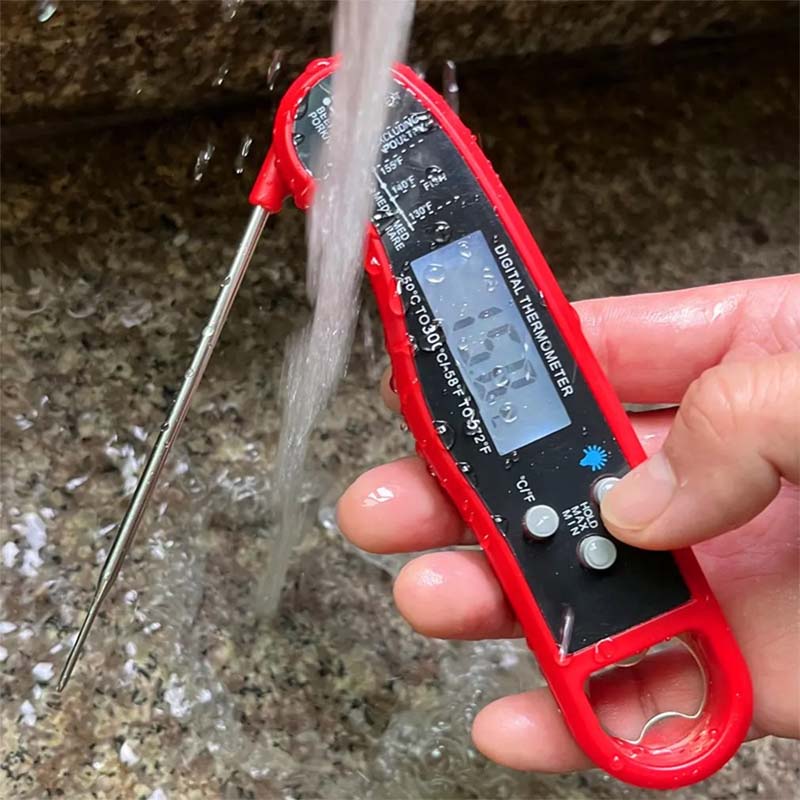 🌟 Digital Display Folding Waterproof Food Thermometer 🌟