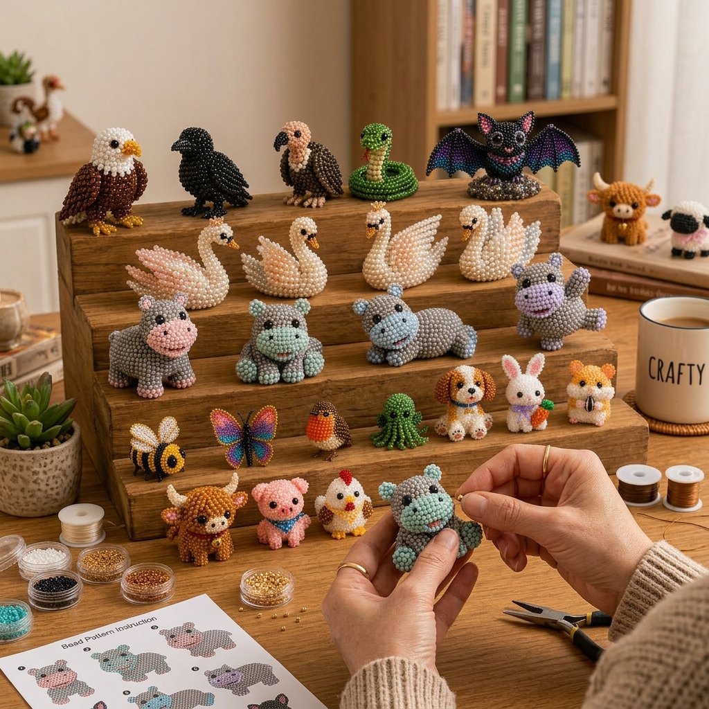 ✨Last Day 49% OFF✨-🧵✨ Tiny 3D Beaded Animal DIY Kit